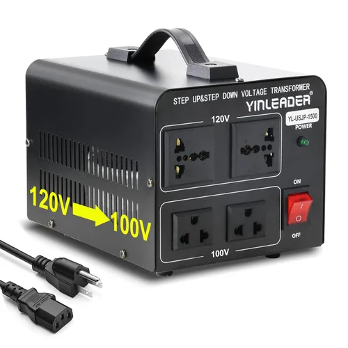 Vista 37 de 500W US al convertidor de voltaje de Japón 120V a 100V transformador reductor