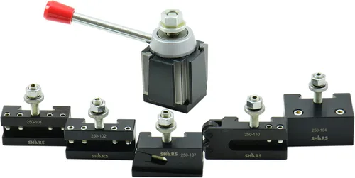 Vista 2 de Shars OXA - Juego de postes de herramientas de cambio rápido, 6 piezas de torno CNC para torno de 6 a 9 pulgadas (herramienta de corte 0°) 202-9469 M