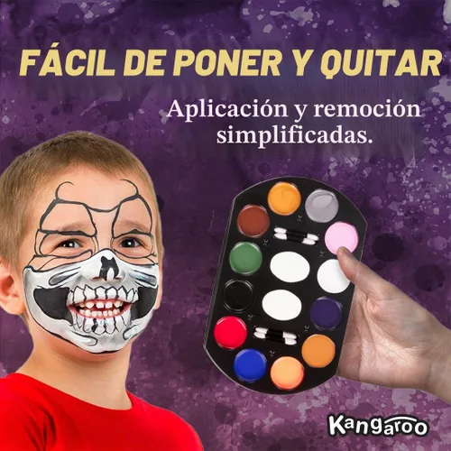 Vista 6 de Kangaroo - Paleta de pintura facial de 12 colores y 5 lápices