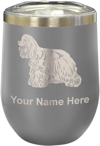 Vista 23 de LaserGram Vaso de vino de acero inoxidable de doble pared, grabado personalizado incluido (negro)