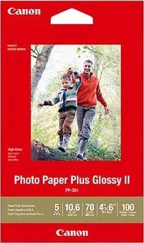 Vista 3 de CanonInk 1432C007 - Papel de fotografía Plus Glossy II, 4 x 6 pulgadas, 400 hojas