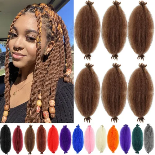 Vista 19 de Trenzas Afro Twist de 12 pulgadas - Cabello trenzado al crochet estilo Afro (12 pulgadas (Paquete de 3), 30#)