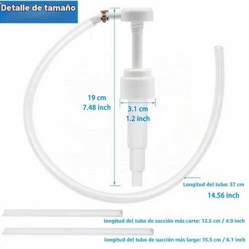 Vista 4 de Bomba de fluido para botellas de cuarto de galón - Aceite de engranaje de transmisión y diferencial de transferencia 8cc Bomba de mano con tapa