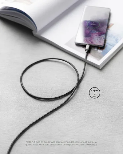 Vista 7 de Anker Cable USB C a USB C, paquete de 2 cables de carga tipo C de 100 W, carga rápida para iPhone 17 Series, MacBook Pro 2020, Pixel y más