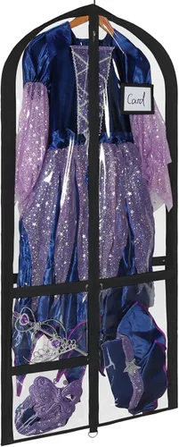 Vista 7 de Univivi Bolsas de PVC transparente para disfraz de baile, bolsa de ropa de 35 pulgadas para competiciones de baile, con 3 bolsillos separados