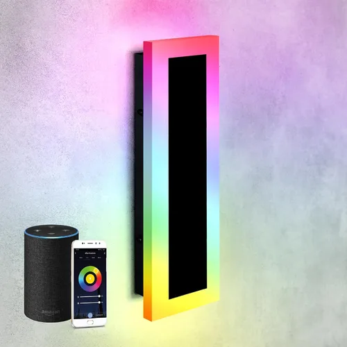 Vista 48 de ASD Lámpara LED de montaje en pared de 18 pulgadas de largo, aplique lineal para exteriores e interiores 3CCT, regulable, impermeable