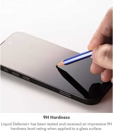 Vista 3 de ZAGG InvisibleShield Liquid Defense+ Protector de pantalla con garantía de reparación de pantalla de $250 - Protección endurecida con tecnología