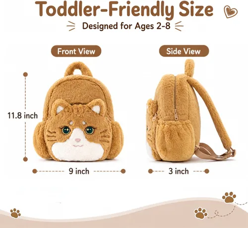 Vista 2 de Lazada Mochila para niños pequeños, Mochila Animal - Marrón, Viajar