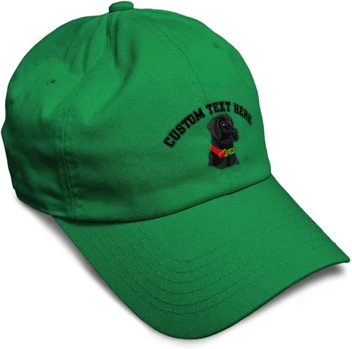 Vista 22 de Gorra de béisbol suave negra con cabeza de laboratorio bordada para perros, sarga de laboratorio negra, de algodón, con mosca de dragón, sombreros