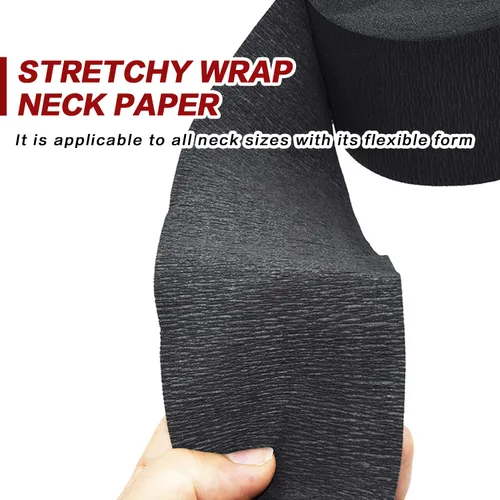 Vista 6 de Paquete de 2 tiras desechables para el cuello de peluquero de papel elástico profesional, protector para el cuello, herramienta de accesorios