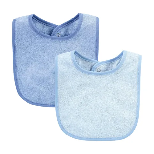 Vista 7 de Hudson Baby Babero unisex de rayón de bambú para bebé con forro impermeable, 10 unidades, azul verde azulado, talla única