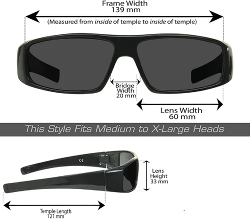 Vista 4 de The Terminator - Gafas de sol unisex para lectura de sol, estilo envolvente, para hombres y mujeres 2 negro