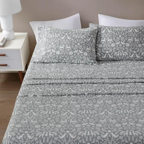 Vista 85 de Sleep Philosophy - True North - Juego de sábanas de franela, 100% de algodón, cómodo, bonito y muy suave, con bolsillo elástico que se adapta a