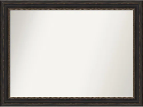 Vista 579 de Amanti Art Espejo de pared personalizado no biselado (25 x 25 pulgadas), marco de bronce acentuado, varios tamaños personalizados, espejo de baño
