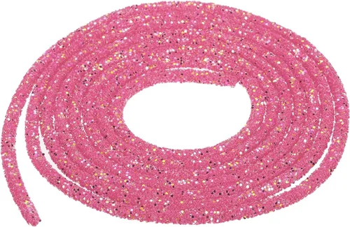 Vista 102 de MECCANIXITY Cuerda de lentejuelas con purpurina de 2.5 yardas, 6mm, 0.24 pulgadas, cuerda de tubo de lentejuelas con diamantes de imitación