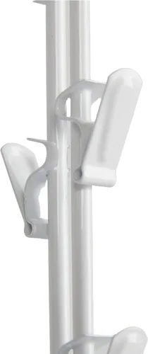 Vista 5 de SSWBasics Soporte de exhibición de chips blanco (paquete de 2) – Estante de chips de encimera de 32 clips para aperitivos, dulces y accesorios