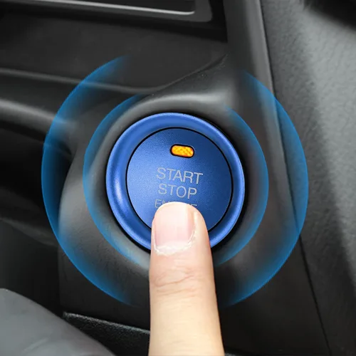 Vista 4 de TOMALL Cubierta de aluminio para botón de arranque del motor compatible con Mazda CX-3 CX-4 CX-5 CX-9 MX-5 CX-9 MX-5 Tapa del botón de encendido
