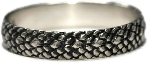 Vista 4 de Anillo de plata esterlina con diseño de dragón de zafiro azul creado en laboratorio