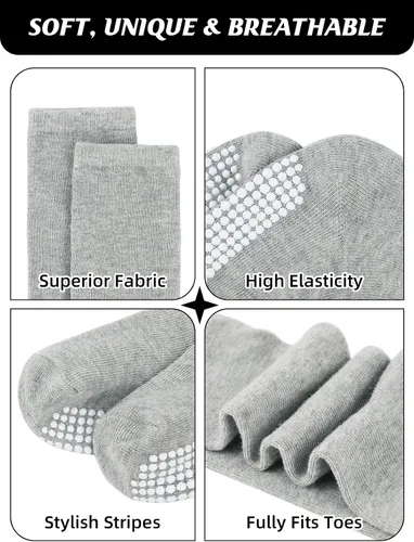 Vista 4 de Century Star Toddler Soccer Socks Girls Knee High Socks With Grippers Boys Athletic Sports Socks Cozy Kids Uniform Socks
