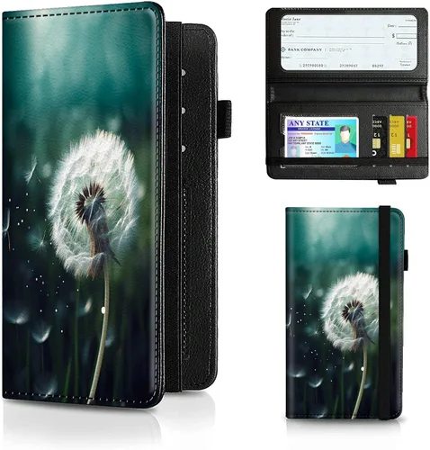 Vista 160 de Funda para chequera para hombres y mujeres, cartera de cuero RFID con ranuras para tarjetas de crédito, soporte de cheques duplicados personales