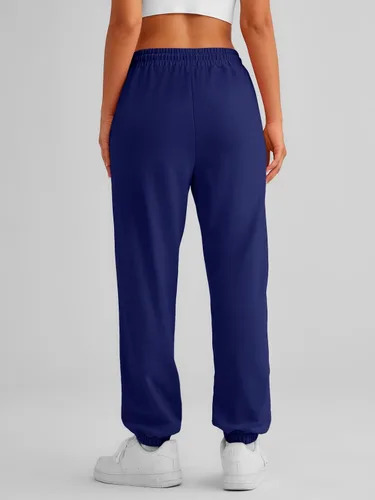Vista 5 de AUTOMET - Pantalones deportivos de cintura alta y con bajos ajustables para mujer
