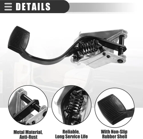 Vista 5 de Motoforti Conjunto de pedal de embrague diésel, para Ford F250 F350 F450 F550 Super Duty 7.3L 1999 2000 2001 2002 2003, YC3Z-7B633-BA, pedales