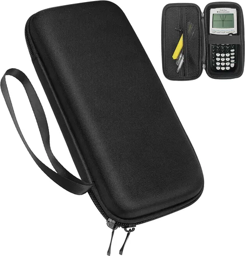 Vista 8 de estuche duro de EVA para guardar y transportar calculadora gráfica de Texas Instruments y otros elementos TI-84 / 83 / Plus CE, estuche de viaje