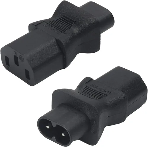 Vista 6 de Fielect C14 macho a hembra US NEMA 5-15R adaptador de enchufe convertidor C14 a NEMA 5-15R enchufe adaptador de corriente, 1 unids
