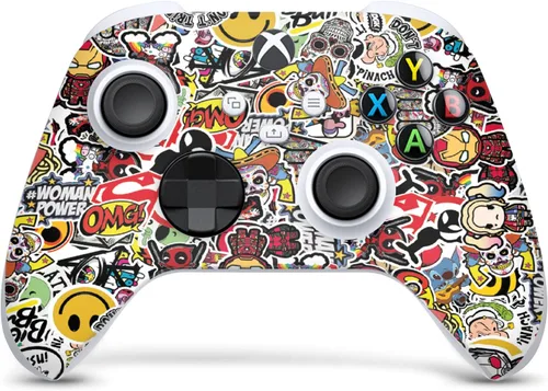 Vista 7 de GNG Sticker Bomb Skins Compatible with Xbox Series X Console Decal Vinal Sticker + 2 Controller Set