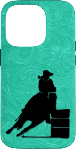 Vista 16 de iPhone 11 Barril Carreras Caballo En Turquesa Floral Estuche De Herramientas