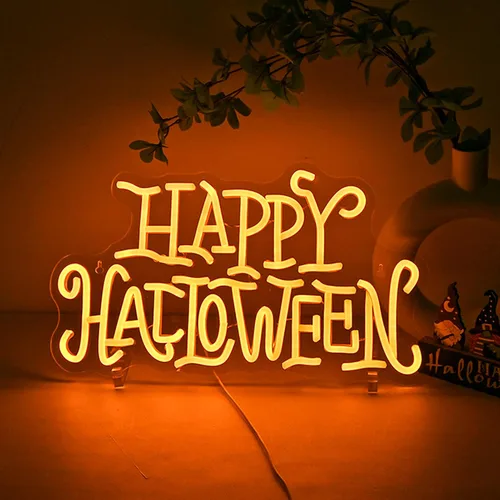 Vista 12 de Letrero de neón Happy Place Tooth, luz de pared LED colorida para odontología infantil y decoración del hogar, luz de neón en forma de diente