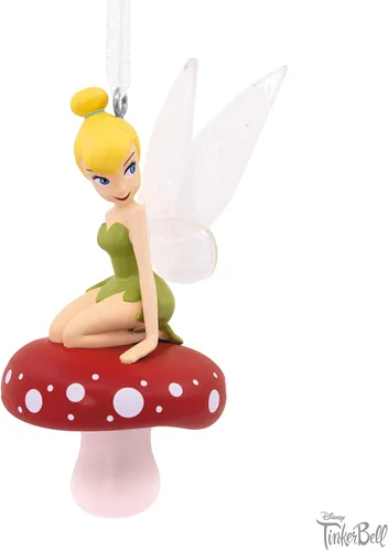 Vista 6 de Hallmark Disney Tinker Bell on Mushroom Adorno navideño