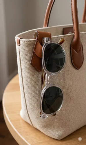Vista 7 de Soporte magnético para gafas de sol, gafas/uso en el cuello de la camisa, mochila, bolso, bolsa