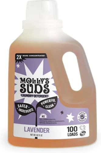 Vista 11 de Detergente líquido para ropa Molly's Suds Jabón detergente limpio para ropa para pieles sensibles 2x concentrado, alta eficiencia (HE) Sin