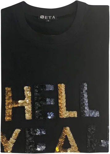 Vista 5 de Seta Apparel Camiseta Hell Yeah para mujer, Oro, plata.