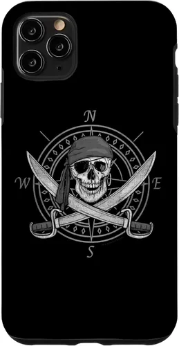 Vista 13 de Pirate Skull and Cutlasses Compass Distressed Case for iPhone 17