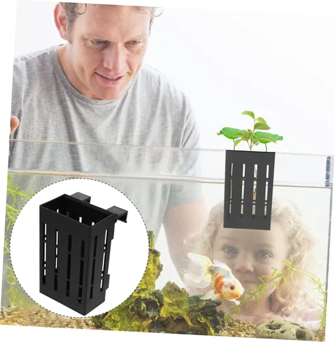 Vista 6 de Ipetboom Soporte colgante para plantas de acuario, 4 piezas, maceta acuática con gancho, plantas acuáticas para acuario, plantas de agua