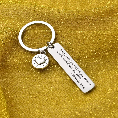 Vista 5 de Joyería motivacional para nuera, regalo para creyentes, regalo cristiano, regalo de graduación, llavero de fe, llavero de recordatorio diario