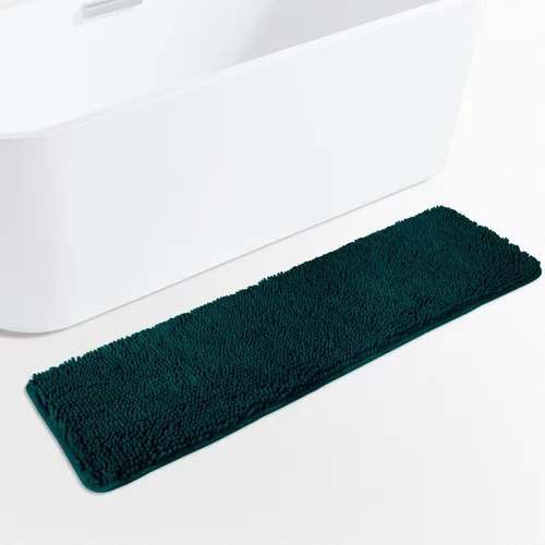 Vista 194 de Yeaban Alfombra de pasillo de baño de 24 x 72 pulgadas, antideslizante, alfombra de baño larga de felpilla gruesa, absorbente y lavable, alfombra