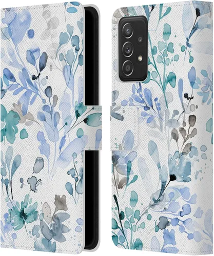 Vista 7 de Head Case Designs Officially Licensed Ninola Eucalyptus Wild Grasses Leather Wallet Case Compatible with Samsung Galaxy A53 5G (2022)