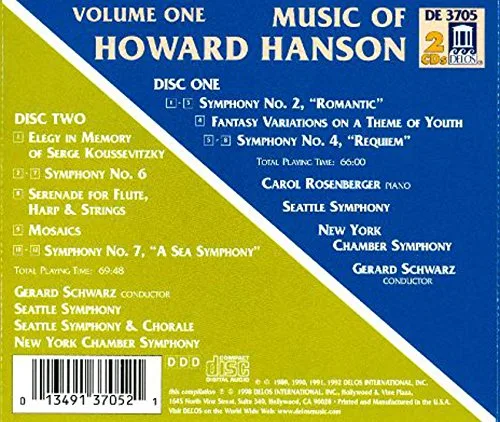 Vista 2 de Hanson Music of Howard Hanson, Vol. 1