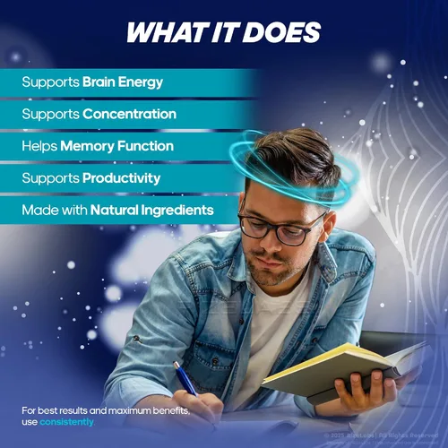 Vista 4 de rize labs - Cápsulas para salvar el cerebro de Mindful Wellness – Fórmula diaria de enfoque y claridad con una mezcla equilibrada para el estado