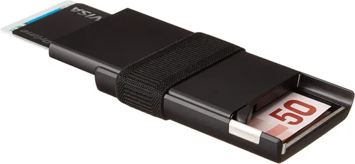 Vista 5 de Secrid Cardslide Wallet protector de tarjeta negro con tobogán negro funda RFID multiusos
