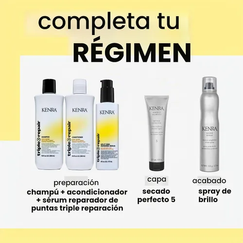 Vista 5 de Kenra Triple Repair Conditioner Targets & Repairs Weak or Broken Bonds Split Ends Damaged Hair Bond Builder Sulfate-Free