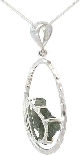 Vista 5 de Collar con colgante de moldavita de Stones Desire