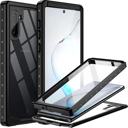 Vista 14 de BEASTEK Funda impermeable para Galaxy Note 10 Serie NRE a prueba de golpes con certificado IP68 con protector de pantalla incorporado Cubierta Azul