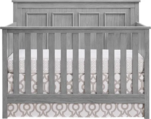 Vista 7 de Oxford Baby Bennett - Cuna convertible 4 en 1, gris rústico, certificado GreenGuard Gold Gris (rustic gray)