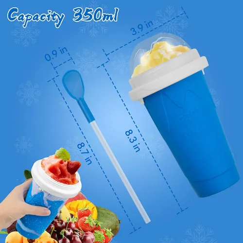 Vista 3 de Tazas para Slushie Maker, Taza mágica de congelación rápida para batidos caseros y helados, Tazas de enfriamiento, Taza de Slushie Maker de doble