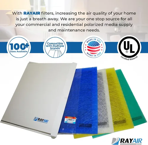 Vista 3 de RAYAIR SUPPLY Almohadillas de filtro de repuesto de 18 x 24 pulgadas compatibles con filtros de aire SolaceAir 18x24 (paquete de 3)