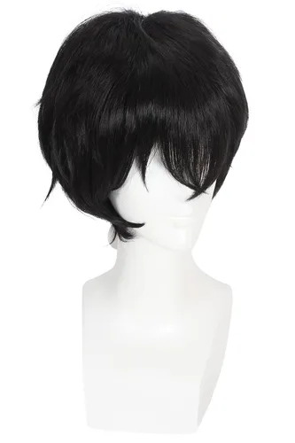 Vista 4 de Peluca sintética de pelo corto estilo anime Nuoqi